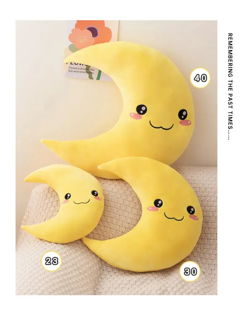 25cm-45cm New Sky Style Funny Moon Soft Plush Cute Throw Pillow