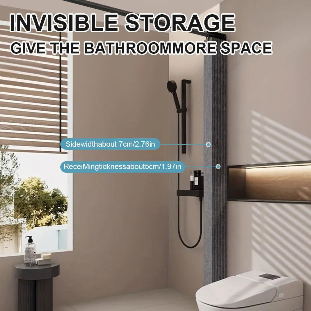 1-2PCS Foldable Waterproof Magnetic Shower Curtain with 14 Hooks