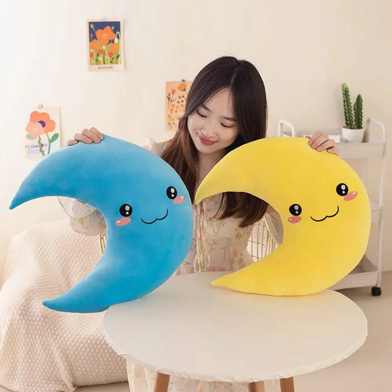 25cm-45cm New Sky Style Funny Moon Soft Plush Cute Throw Pillow