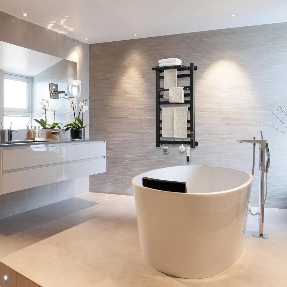 10 Bars Electric Wall Mounted Towel Rack with Timer