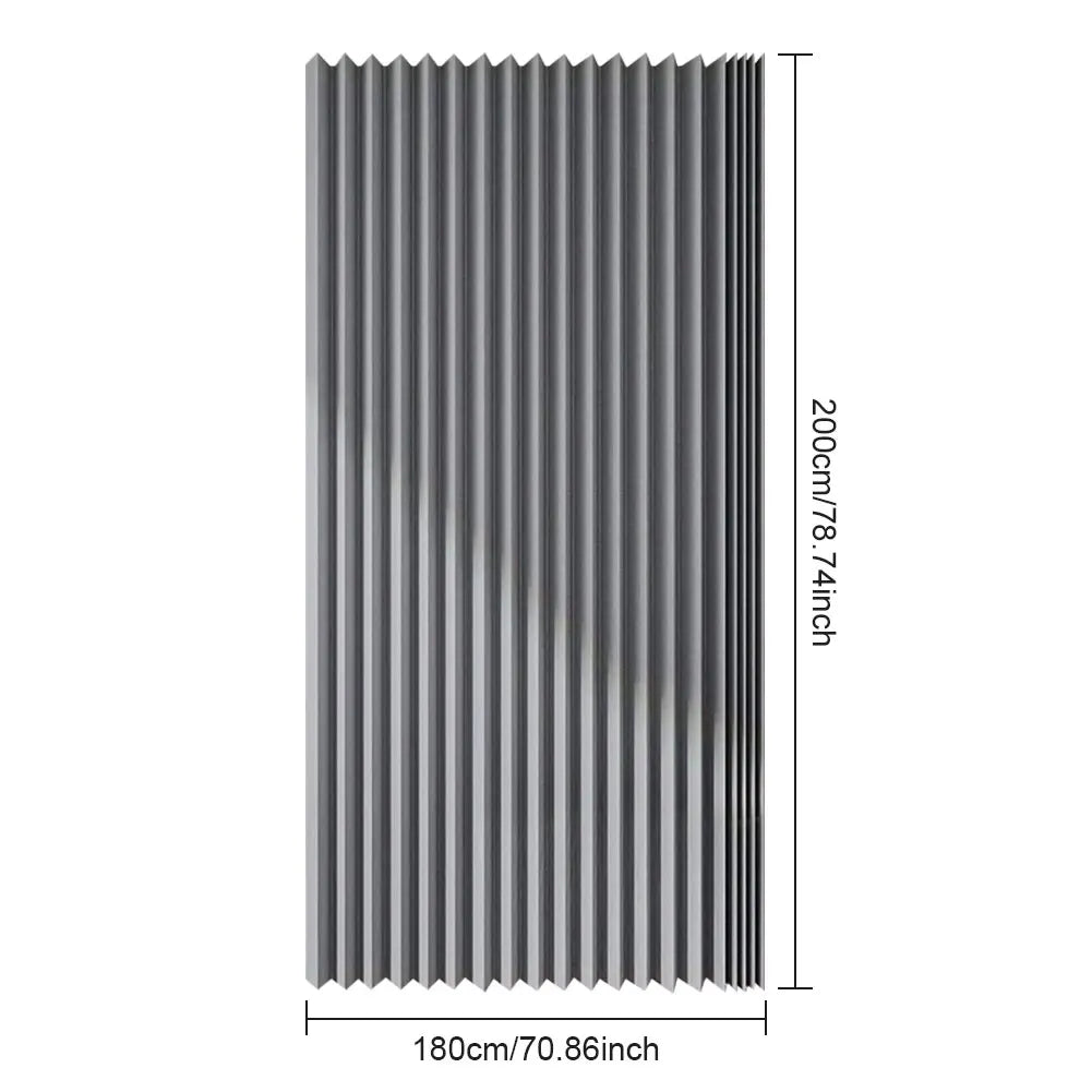 1-2PCS Foldable Waterproof Magnetic Shower Curtain with 14 Hooks