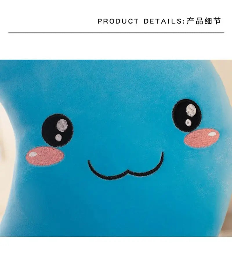 25cm-45cm New Sky Style Funny Moon Soft Plush Cute Throw Pillow