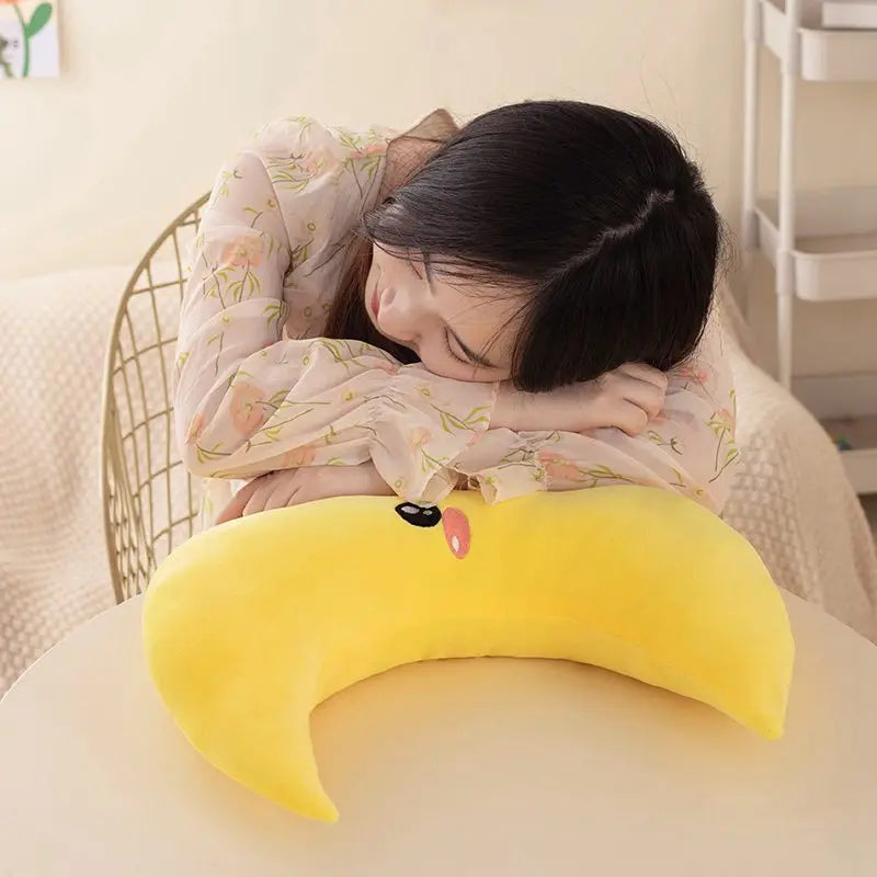 25cm-45cm New Sky Style Funny Moon Soft Plush Cute Throw Pillow