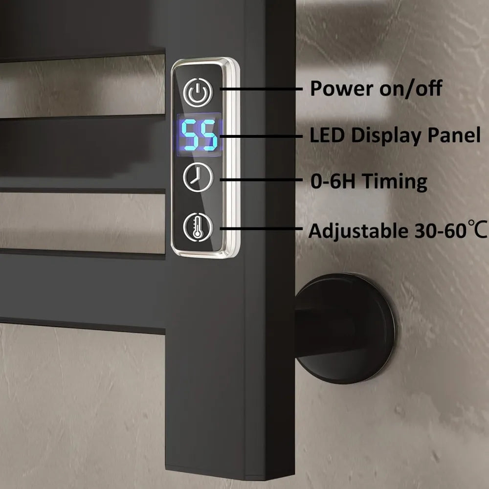 10 Bars Electric Wall Mounted Towel Rack with Timer