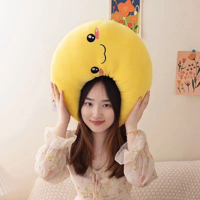 25cm-45cm New Sky Style Funny Moon Soft Plush Cute Throw Pillow