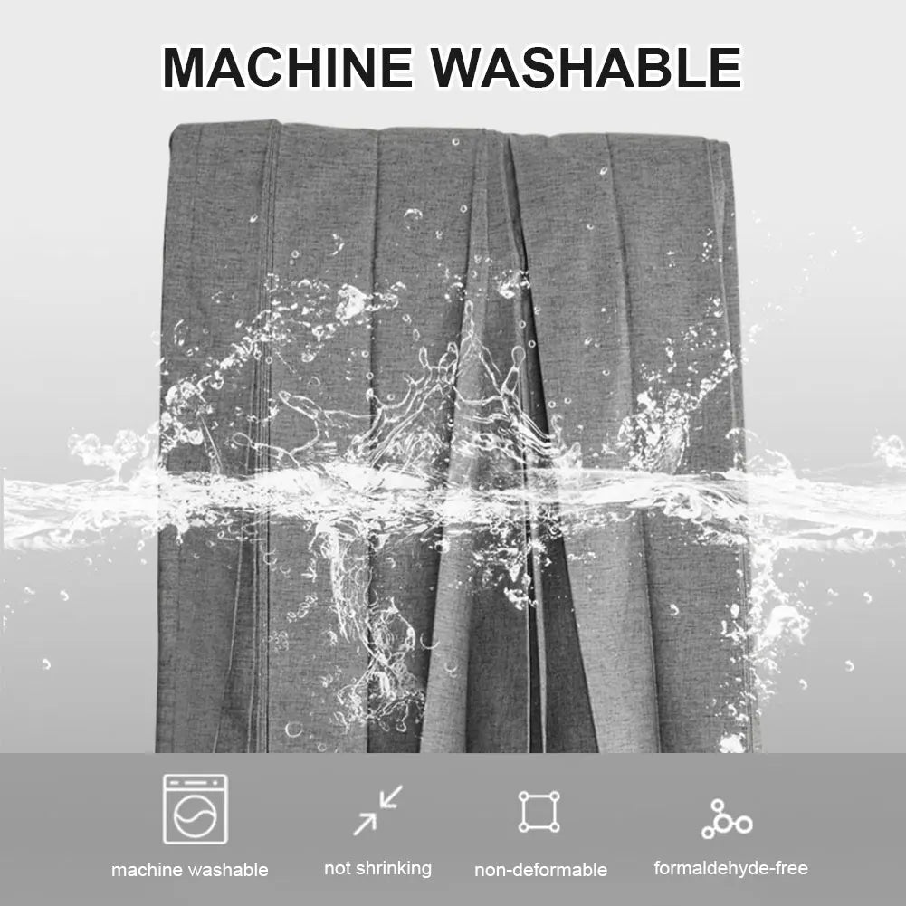 1-2PCS Foldable Waterproof Magnetic Shower Curtain with 14 Hooks