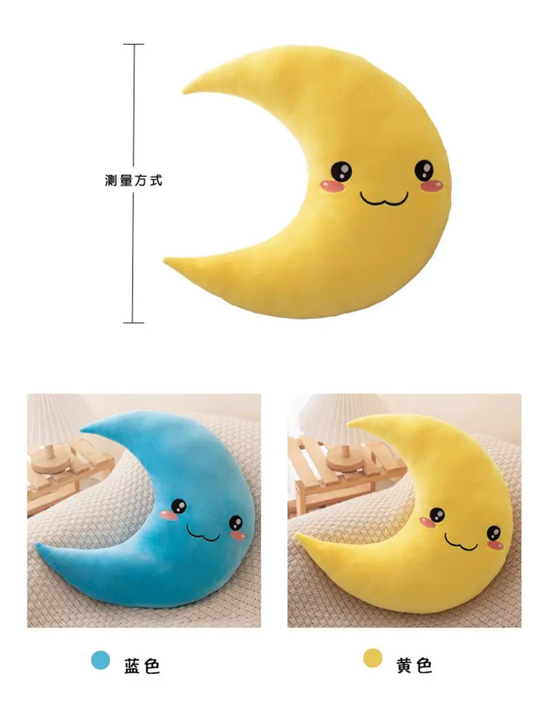 25cm-45cm New Sky Style Funny Moon Soft Plush Cute Throw Pillow