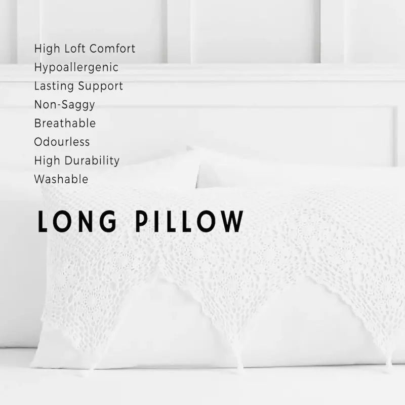 150x50CM White Long Body Pillow Hugging Pillow Sleeping Cushion