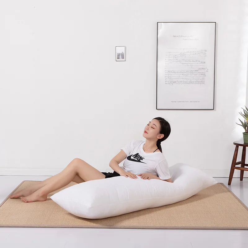 150x50CM White Long Body Pillow Hugging Pillow Sleeping Cushion