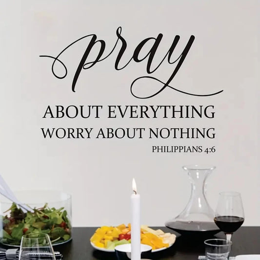 1 pc Modern Art Bible Verse Wall Removable Wall Stickers