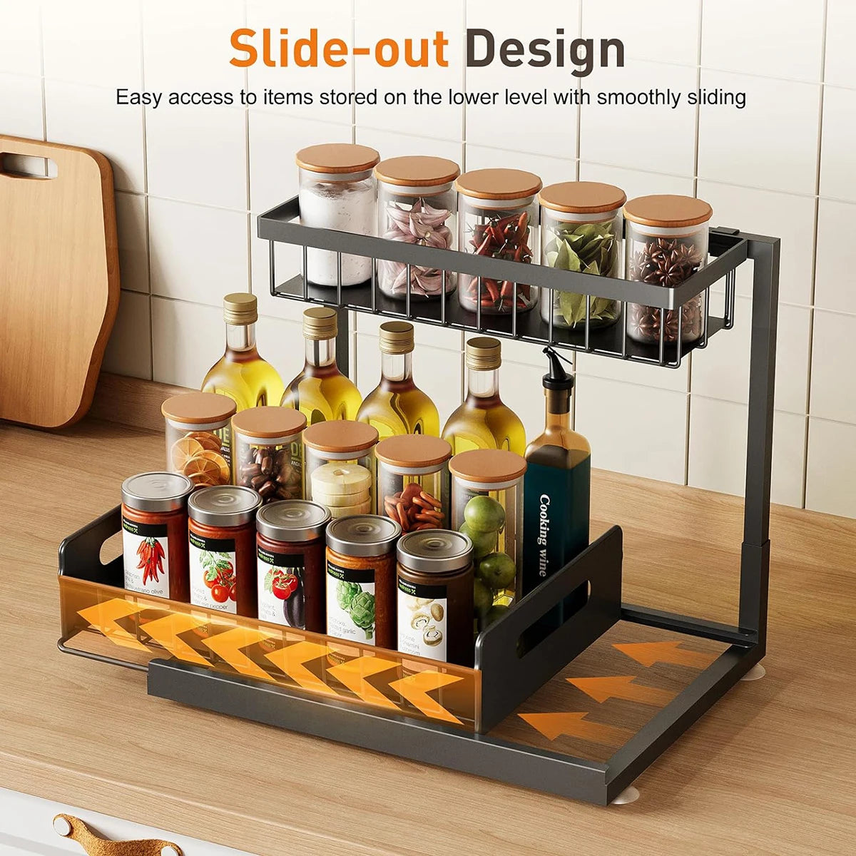 2 Pack Pull Out Under Sink Organizer