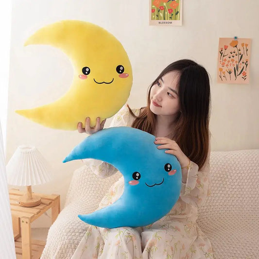 25cm-45cm New Sky Style Funny Moon Soft Plush Cute Throw Pillow
