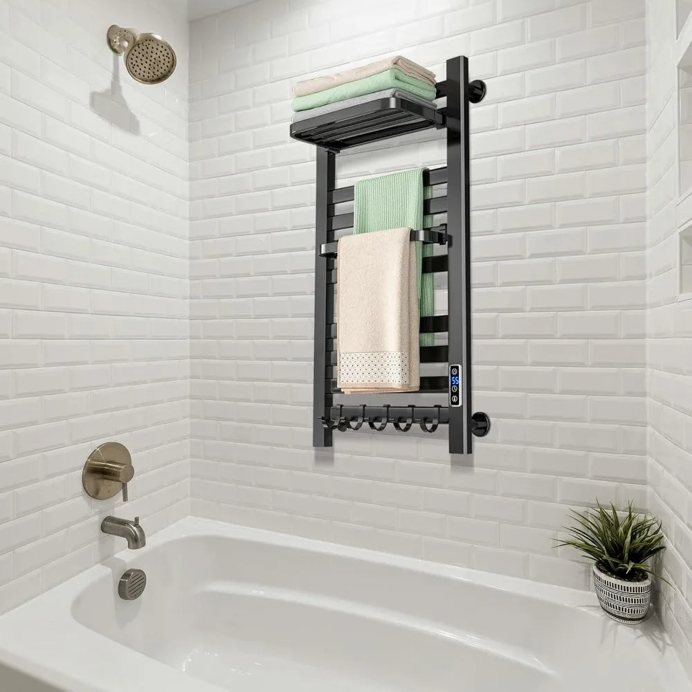 10 Bars Electric Wall Mounted Towel Rack with Timer