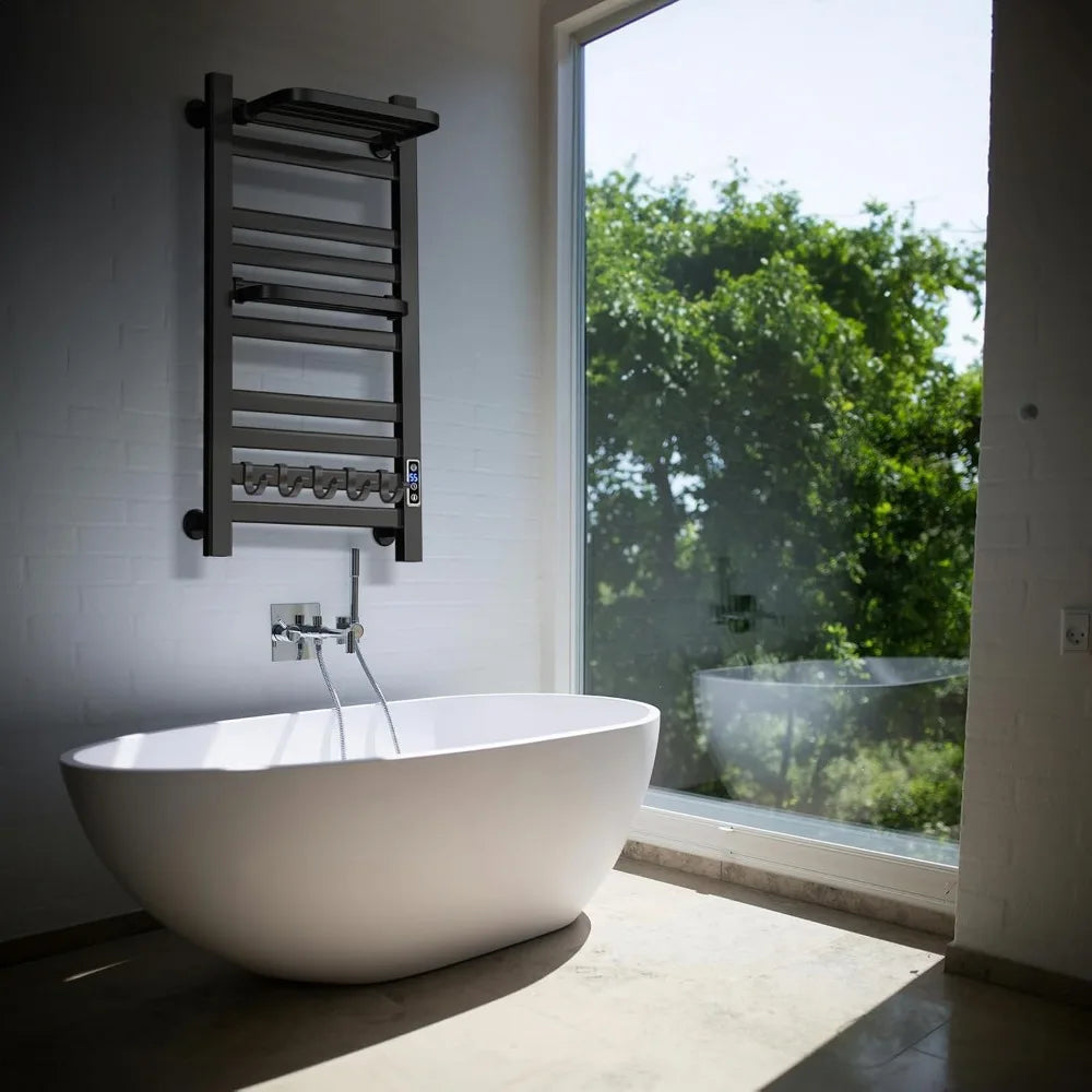 10 Bars Electric Wall Mounted Towel Rack with Timer