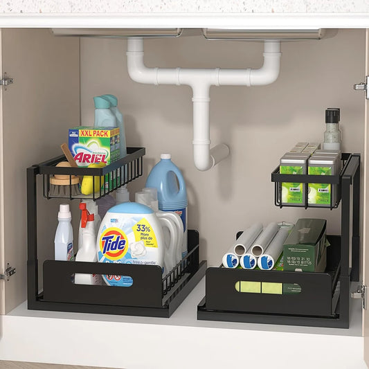 2 Pack Pull Out Under Sink Organizer