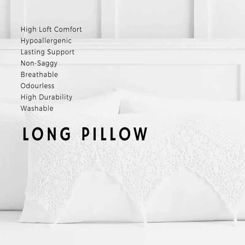 150x50CM White Long Body Pillow Hugging Pillow Sleeping Cushion