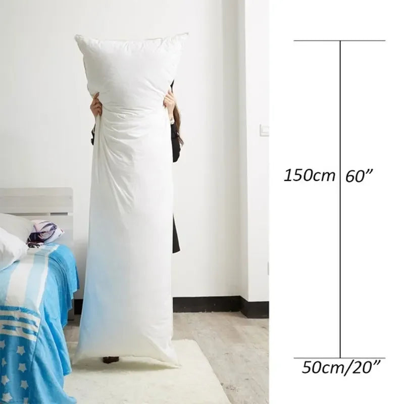 150x50CM White Long Body Pillow Hugging Pillow Sleeping Cushion